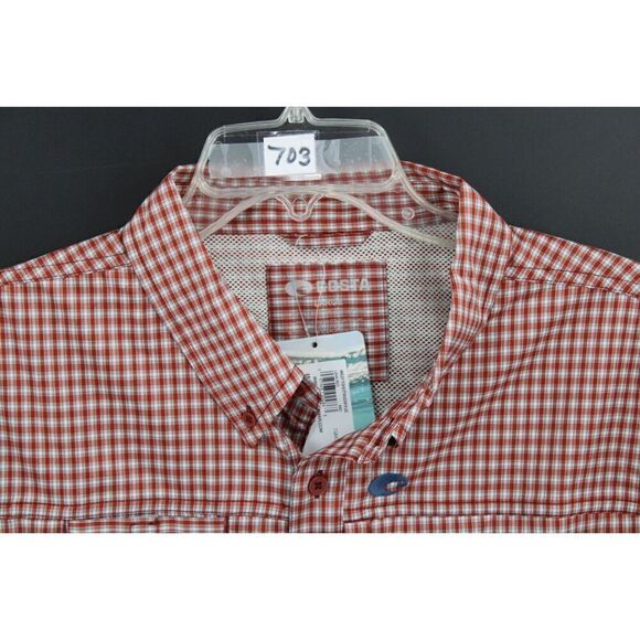 costa angler tech button down plaid large - Picture 2 of 12